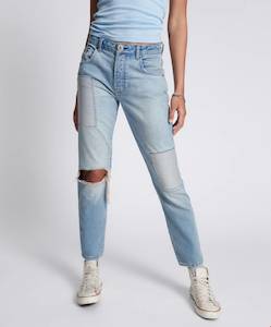 One Teaspoon: Jailbird Truckers Mid Rise Jeans
