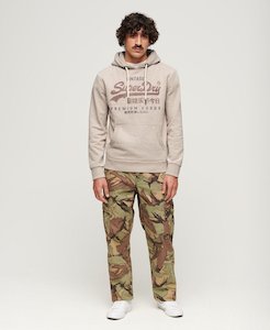 Superdry: Classic VL Heritage Hoodie - Lavin Beige Marle