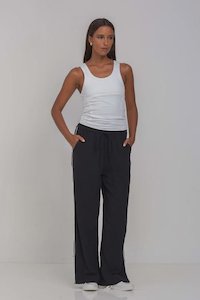 Hypnotic Pant - Black With White Piping