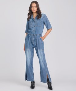 Veronica Denim Jumpsuit - Westland Blue
