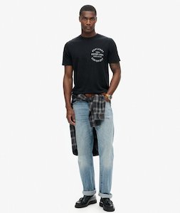 Copper Label Chest Graphic Tee - Jet Black