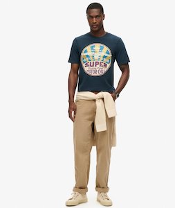 Workwear Gasoline Graphic Tee - Ecplise Navy