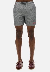 Mens Shorts: AOP 17 Swim Short - Black White