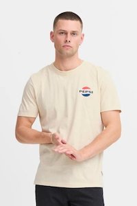 Mens T Shirts: Blend He Ranlyn Tee - Bleached Sand