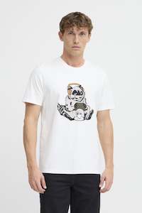 Mens T Shirts: Blend He Javor Tee - White Gaming