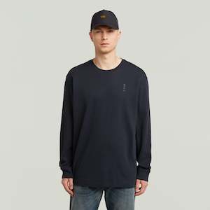 Back Embro Text Loose R T L/S - Salute