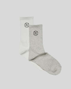 Women S Accessories 1: MSCH Sporty Icon Socks Key - White/Lgm