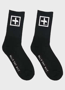 Women S Accessories 1: Cube Socks 2 Pack - Black/White