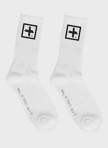 Cube Socks 2 Pack - White/Black