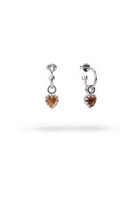 Love Anchor Earrings - Citrine