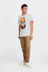 Blend: Blend He Tee - Snow White Dog Print