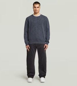 Paint Splatter Relaxed Sweatshirt - India Ink