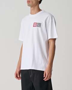 Mens T Shirts: City Cube SS Tee - White