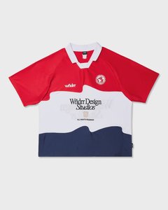 Mens Tops: Atelier Football Jersey - Red/Blue