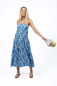 Fleur Sway Dress - Blue/Stone