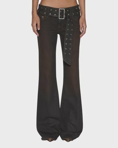 Womens Jeans: Soho Lo Belted Jean - Greased