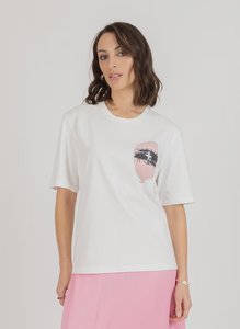 Womens T Shirts: Cruise Tee Lil Balloon - White