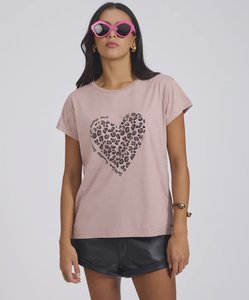 Classic Animal Heart Tee - Tea Rose