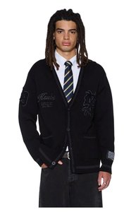 Jumper Knitwear: Playoff Cardigan - Black