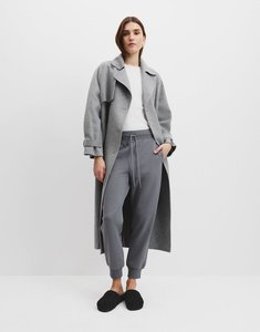 Australian Cotton Rib Cuff Track Pant - Shadow