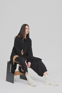 Cropt Contentment Pant - Black/Toffee