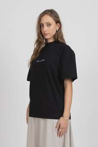 Womens T Shirts: Heavy Tee Not Paris - Black