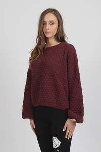 Federation: Honeycomb Knit - Merlot