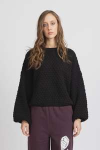 Honeycomb Knit - Black