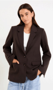 Womens Jackets: Diploma Dark Chocolate Blazer
