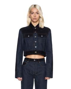 Womens Jackets: Slim Trucker Jacket - Vixen Spliced
