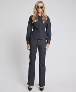 Alice Low Waist Bootcut Denim Jeans - Raw Indigo
