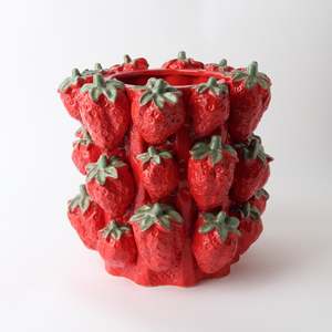 Homewares: Ceramic Strawberry Vessel Vase