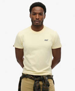 Essential Logo T-Shirt - Pastel Yellow/Navy