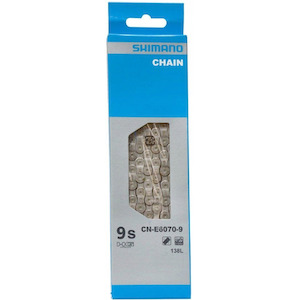 Chains Cassettes: Shimano CN-E6070-9 e-Bike Specific Chain 9-Speed 138 Links