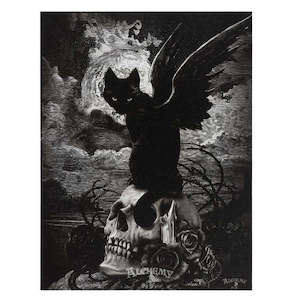 Nine lives of Poe Alchemy canvas