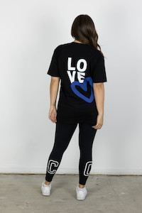 women: SERENITY TEE BLACK/BLUE