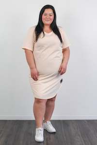 Bargins: *CLASSIC TEE DRESS APRICOT