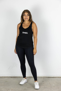 Em El T Shirts: MEGAN TANK TOP BLACK