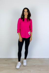 Womens Longsleeves: PINK EMBRACE TOP