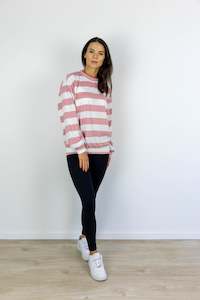 COASTAL STRIPE LONGSLEEVE PINK