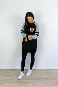 Womens Hoodies: THE LOVE STRIKE SWEATER DRESS