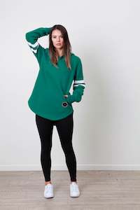 Womens Hoodies: VARSITY HOODY MATCHA GREEN (PRE -ORDER)