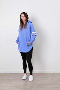 Womens Hoodies: VARSITY HOODY MIST BLUE (PRE -ORDER)