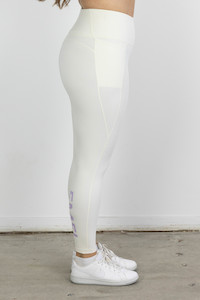 NEO ACTIVEWEAR TIGHTS ECRU/PURPLE SAMPLE