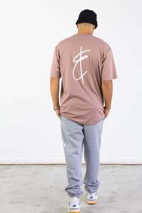 Mens T Shirt: LOGAN TEE HAZY PINK