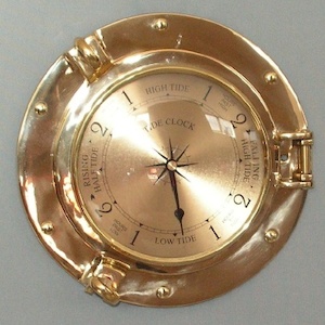 Products: 23cm Brass Porthole Tide Clock