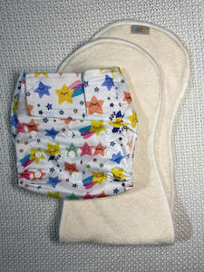 Velcro Osfm Nappies: Velcro OSFM Pocket Nappy - VH283A with Double Hourglass Insert COMBO