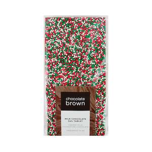 Kiwi Christmas Sprinkles Milk Chocolate Tablet - 80G | Xmas Stock 50% off!