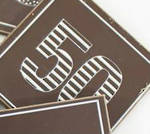 Birthday chocolates - designed and handmade in by Chocolates Are Us: 50th design chocolates - singles