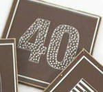 Birthday chocolates - designed and handmade in by Chocolates Are Us: 40th design chocolates - gift packs